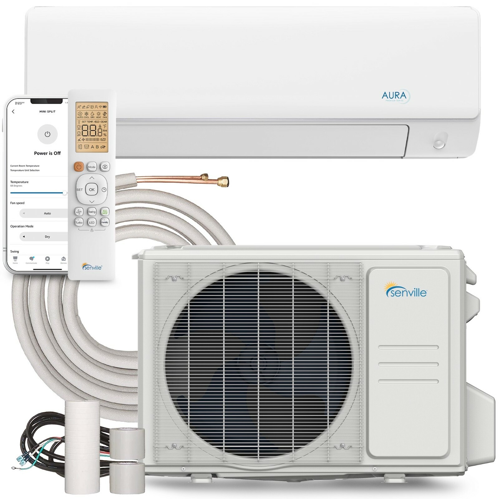 18000 BTU Ductless AC Mini Split Air Conditioner and Heat Pump