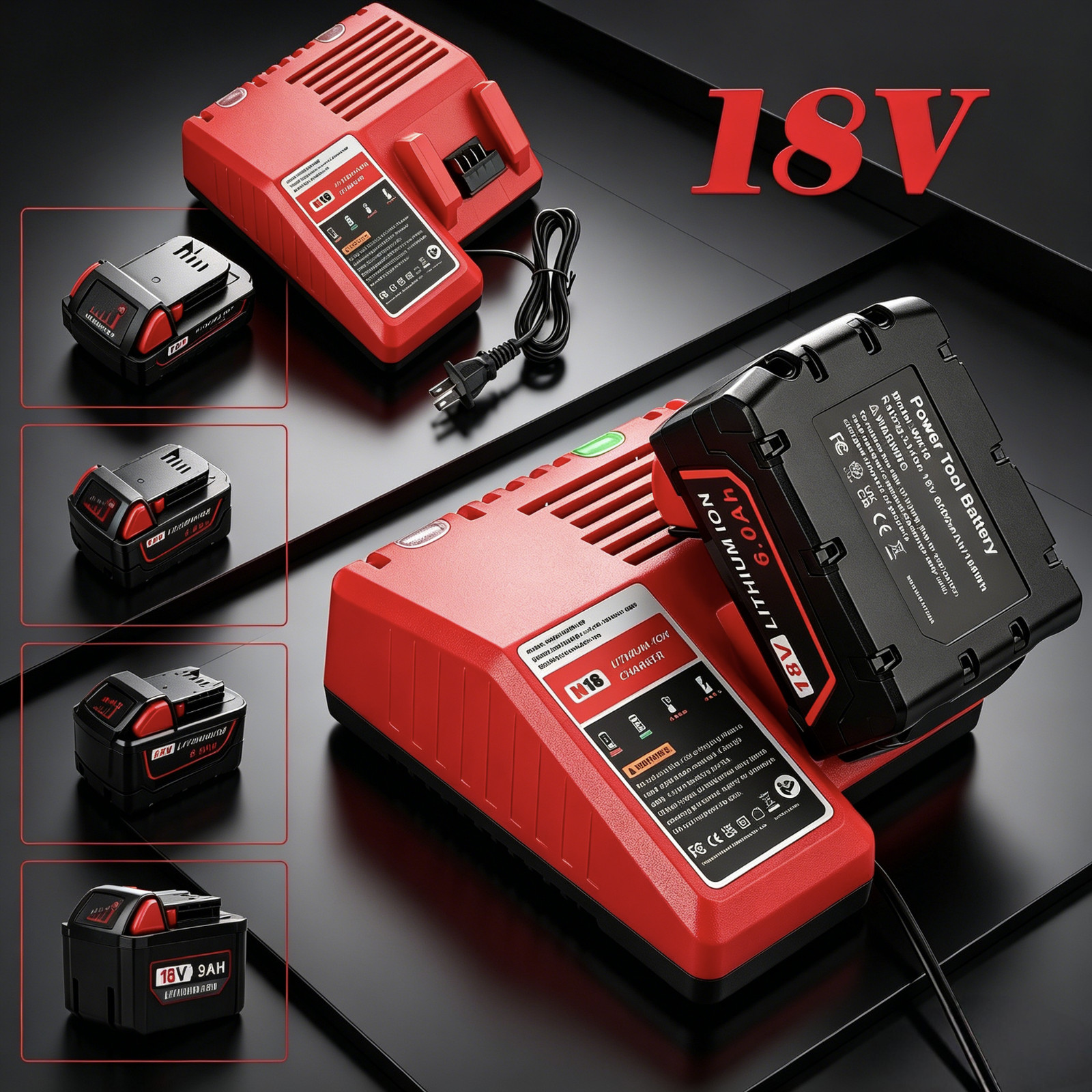 Battery Charger For Milwaukee for M18 18V 48-59-1812 Lithium 1860 48-11-1860 USA