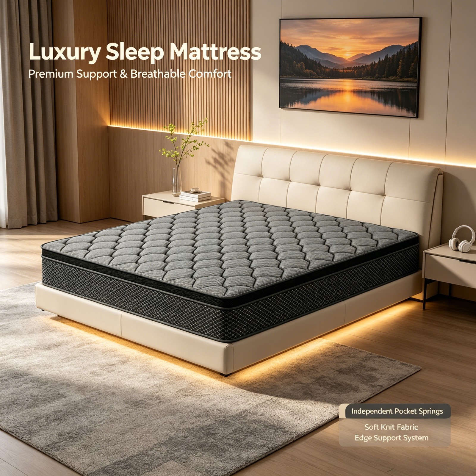 12&14″ Mattress Hybrid Gel Memory Foam Medium Firm Twin Full Queen King In A Box