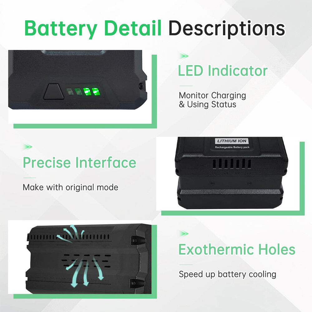 60V 5Ah Replacement Battery for Greenworks 60V Max Cordless Power Tools