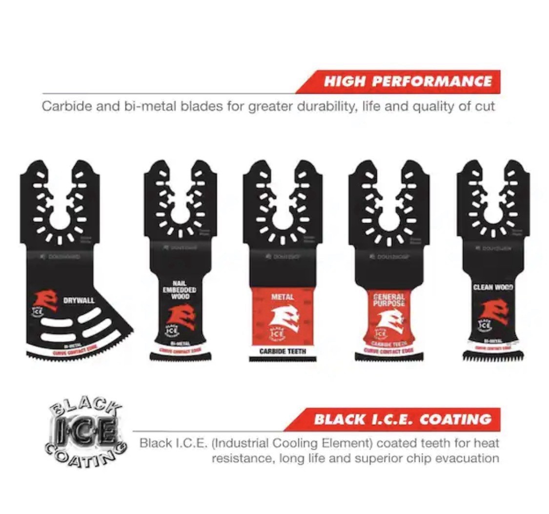 NEW!! Diablo 5-Piece General Purpose Universal Fit Oscillating Blade Set – DOU5S