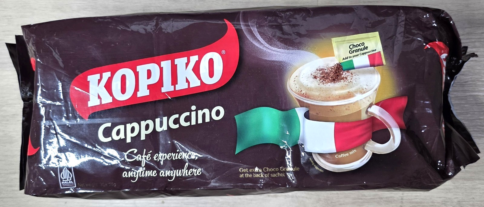 Kopiko Cappuccino | Instant Coffee Mix | Choco Granule Blend | 30 Sachets 750g