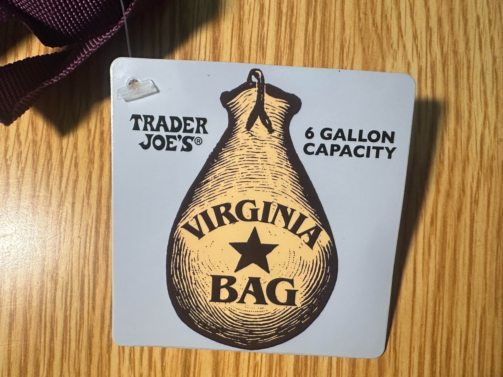 Trader Joe’s Virginia Reusable State/Region Tote Polypropylene Bag 6 Gallon