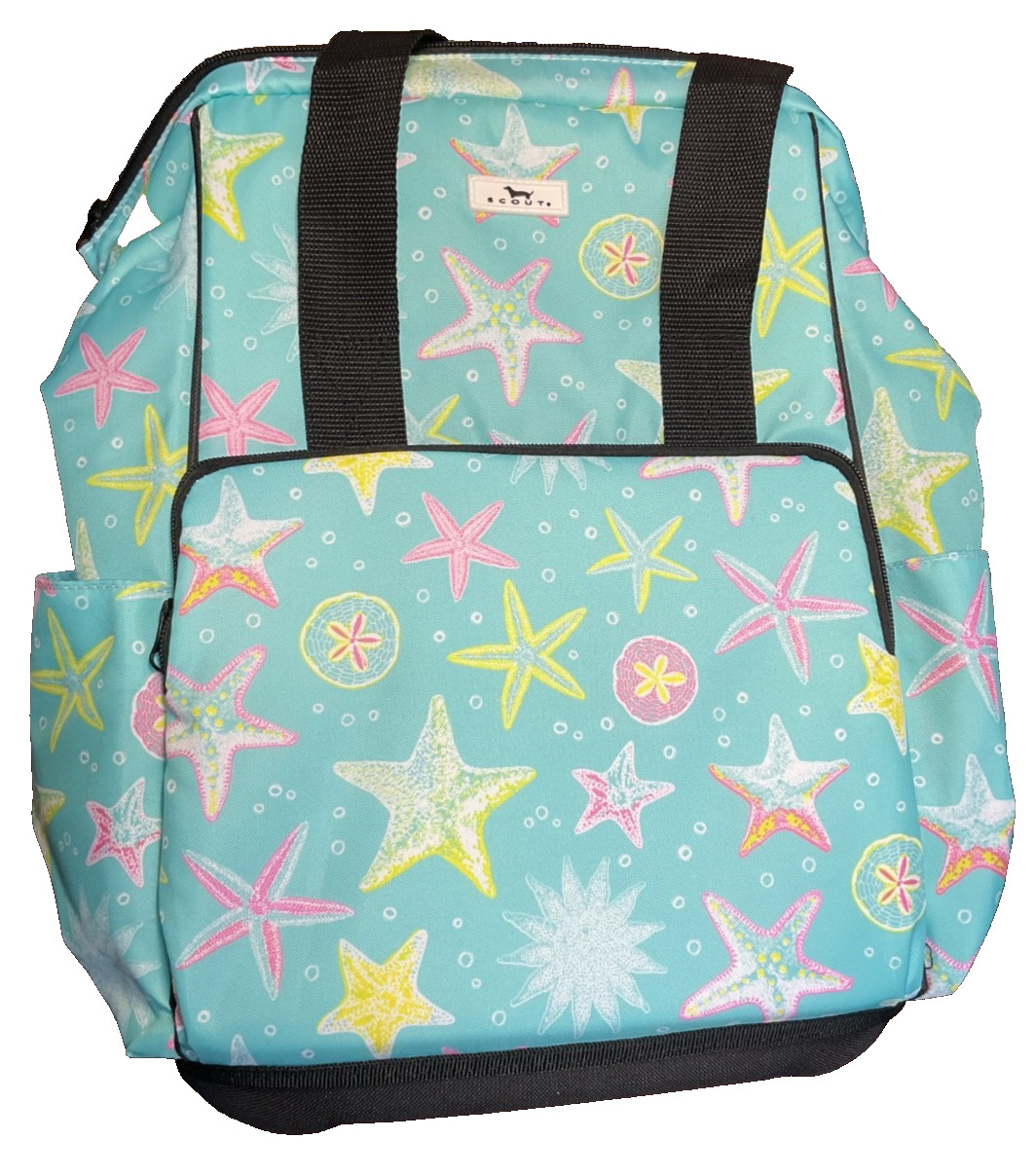 SCOUT BACKPACK COOLER BLUE GREEN PURPLE STARFISH 14×16.5×8 INCH POLYESTER NWT