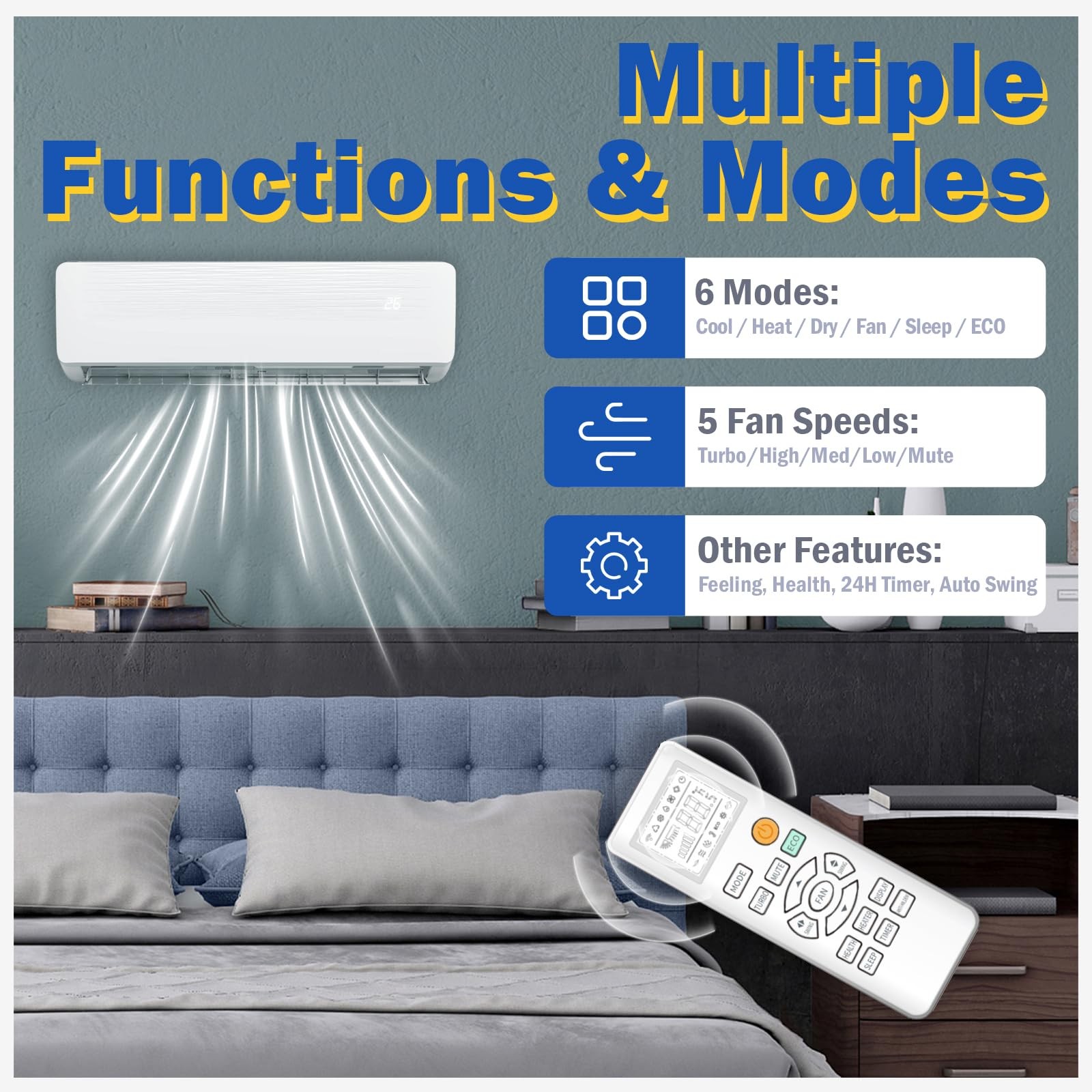 12000 BTU Mini Split Air Conditioner AC Unit and Heat Pump Up to 750 Sq. Ft