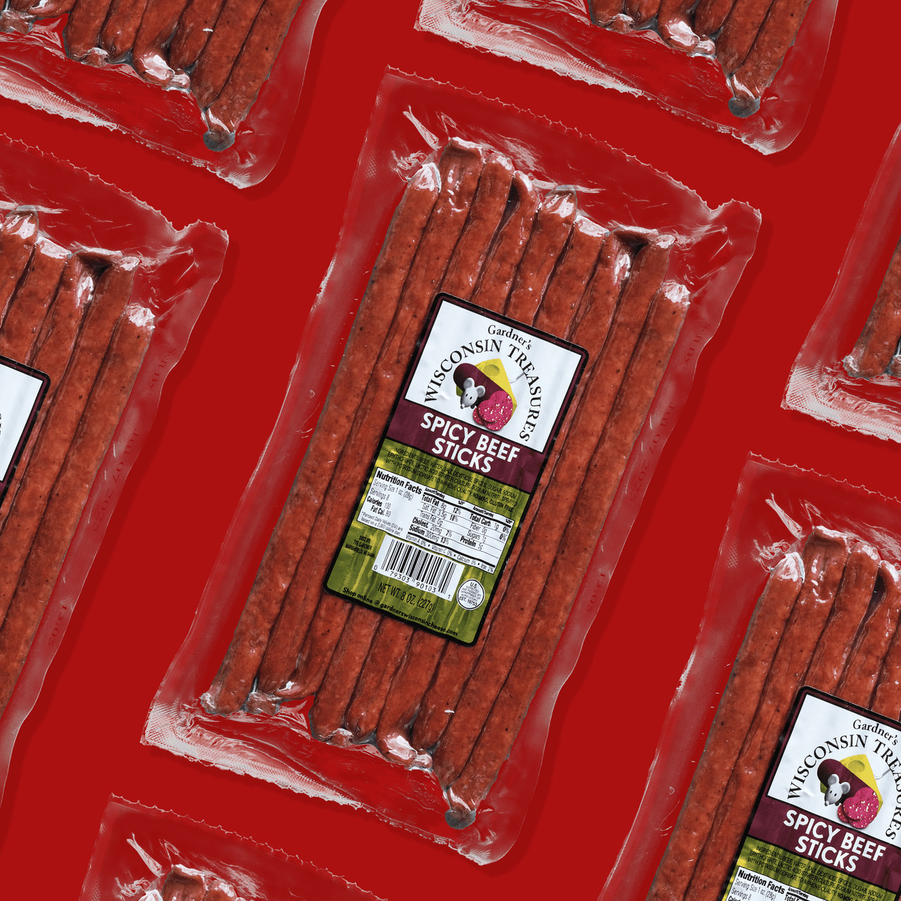 1/2 POUND BIG SPICY All Beef Meat Snack Sticks by Gardner’s – One (1) 8 oz. pack