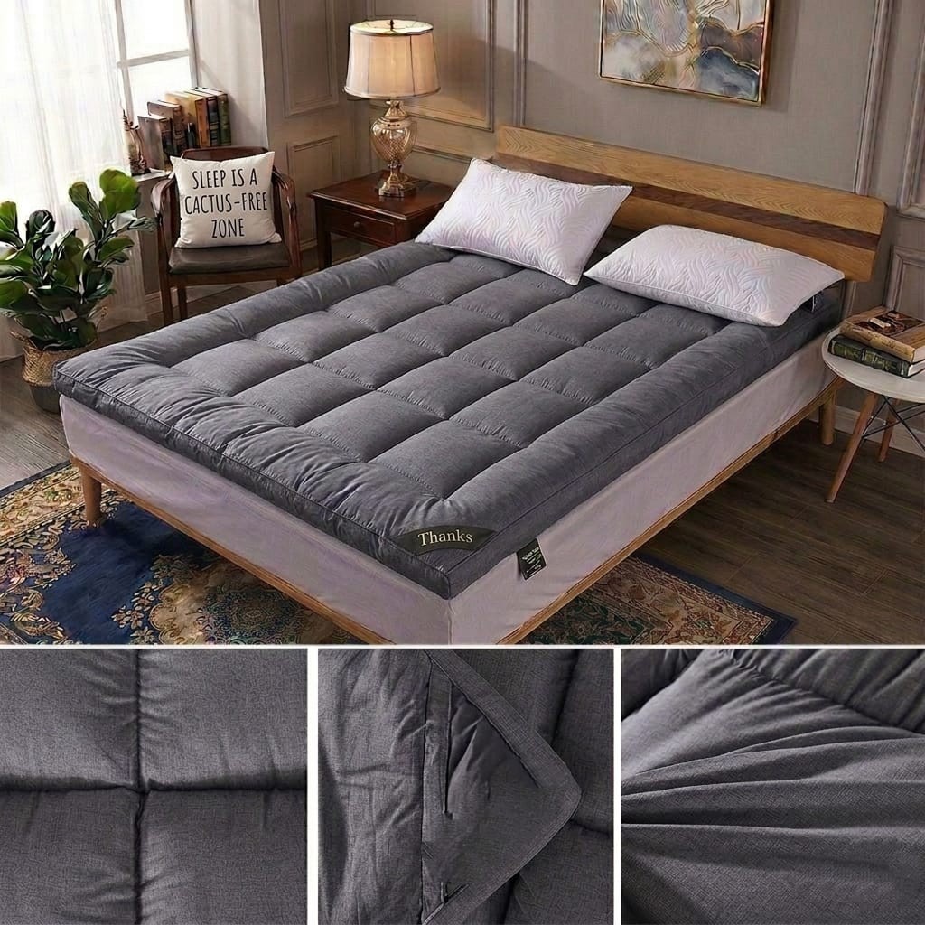 4 Inch Luxury Thick Soft Quilted Mattress Topper Cool Comfortable Mattress Pad