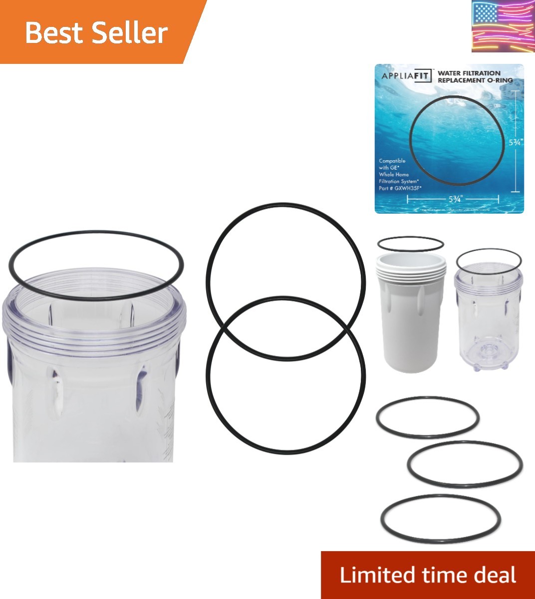 O-Rings Compatible with GE HHRING for Whole Home Filtration Models GXWH30C, G…