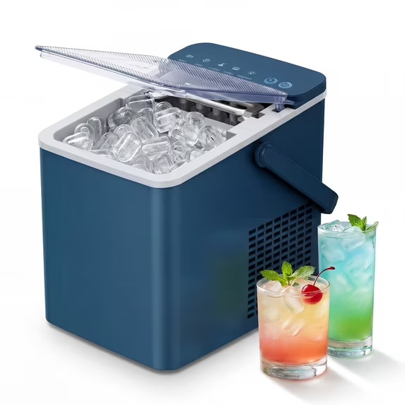 EUHOMY Countertop Ice Maker, 26 lbs/Day Portable Bullet Ice Machine
