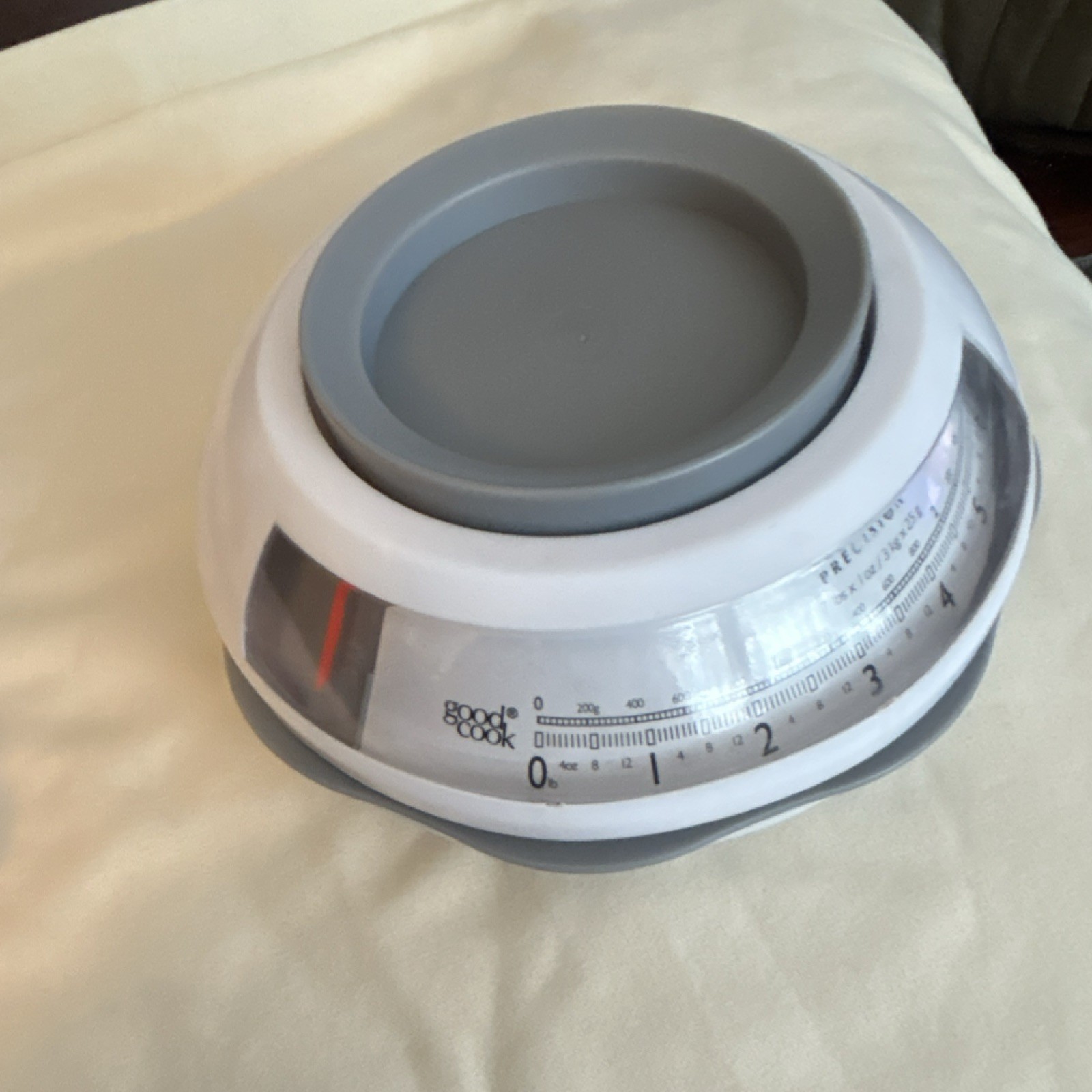 Good Cook Precision Mechanical Kitchen Scale White Gray Easy Clean Lightweight