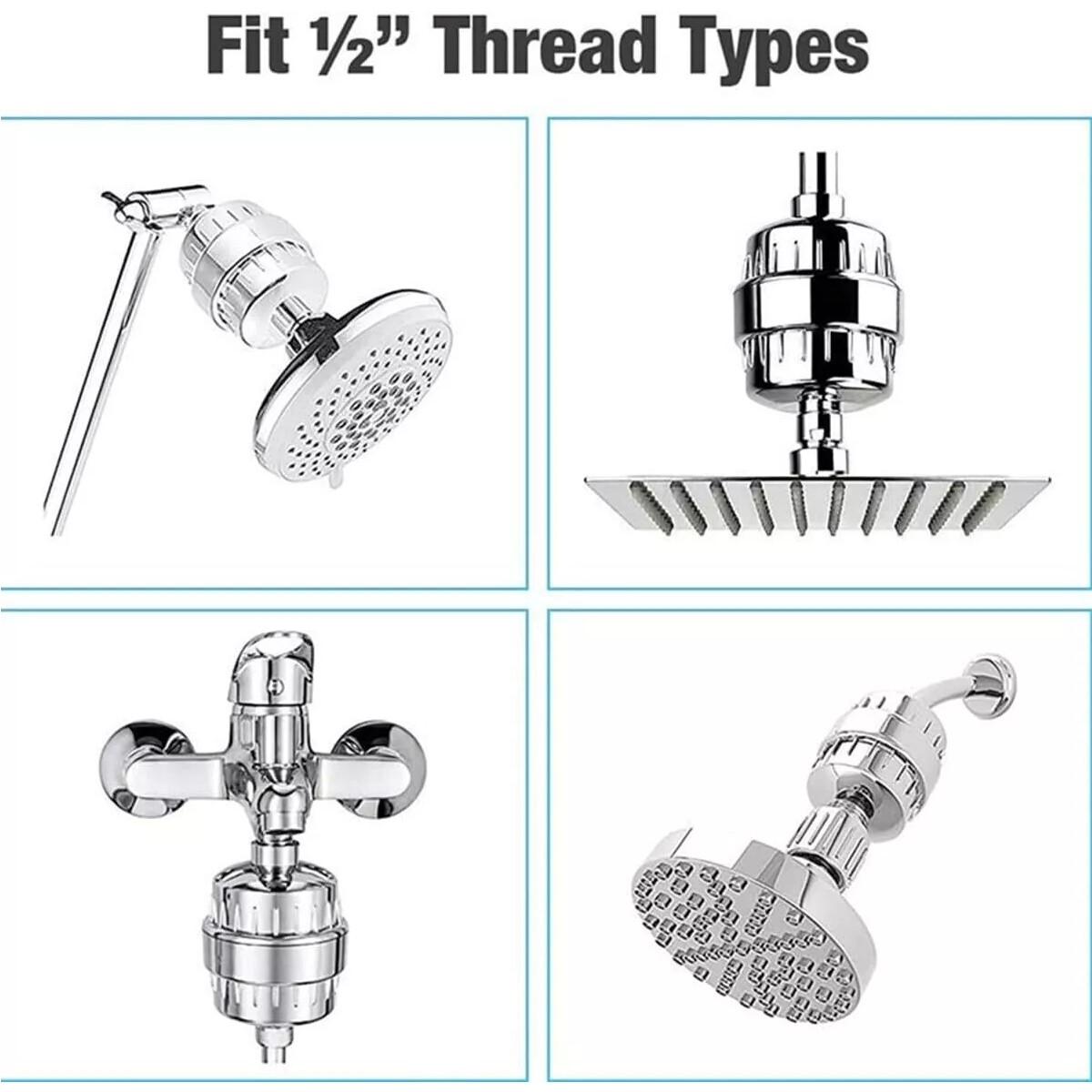 1PCS 20-Stage Shower Head Filter Replaceable Filter Cartridges for Hard Water