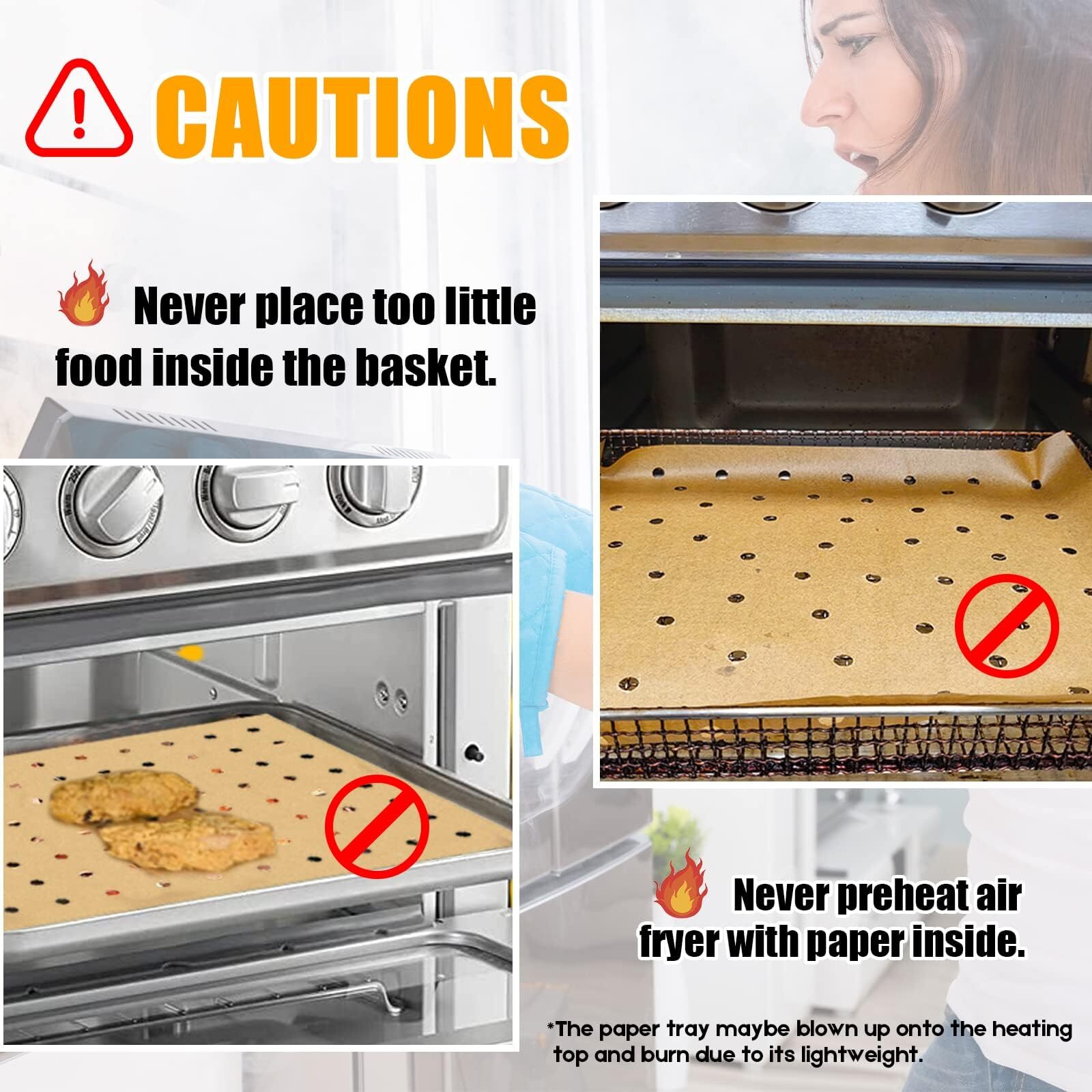 175 Pcs 11×9 Inch Disposable Perforated Parchment Paper Air Fryer Liners Sheets