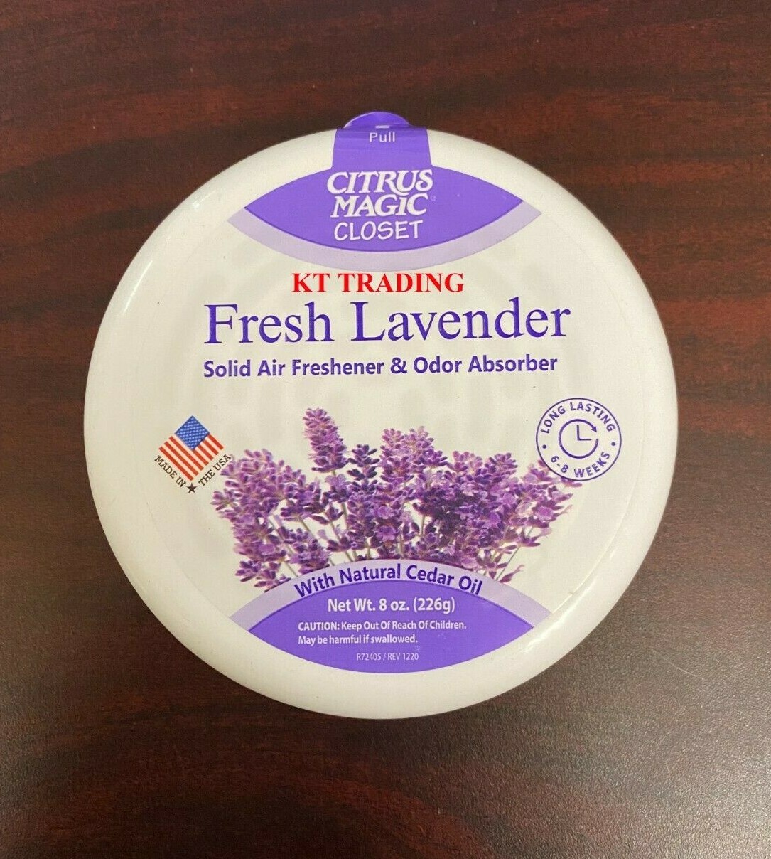 CITRUS MAGIC LAVENDER Burst Solid Air Freshener Odor Absorber ~ Last 8 Weeks 8oz