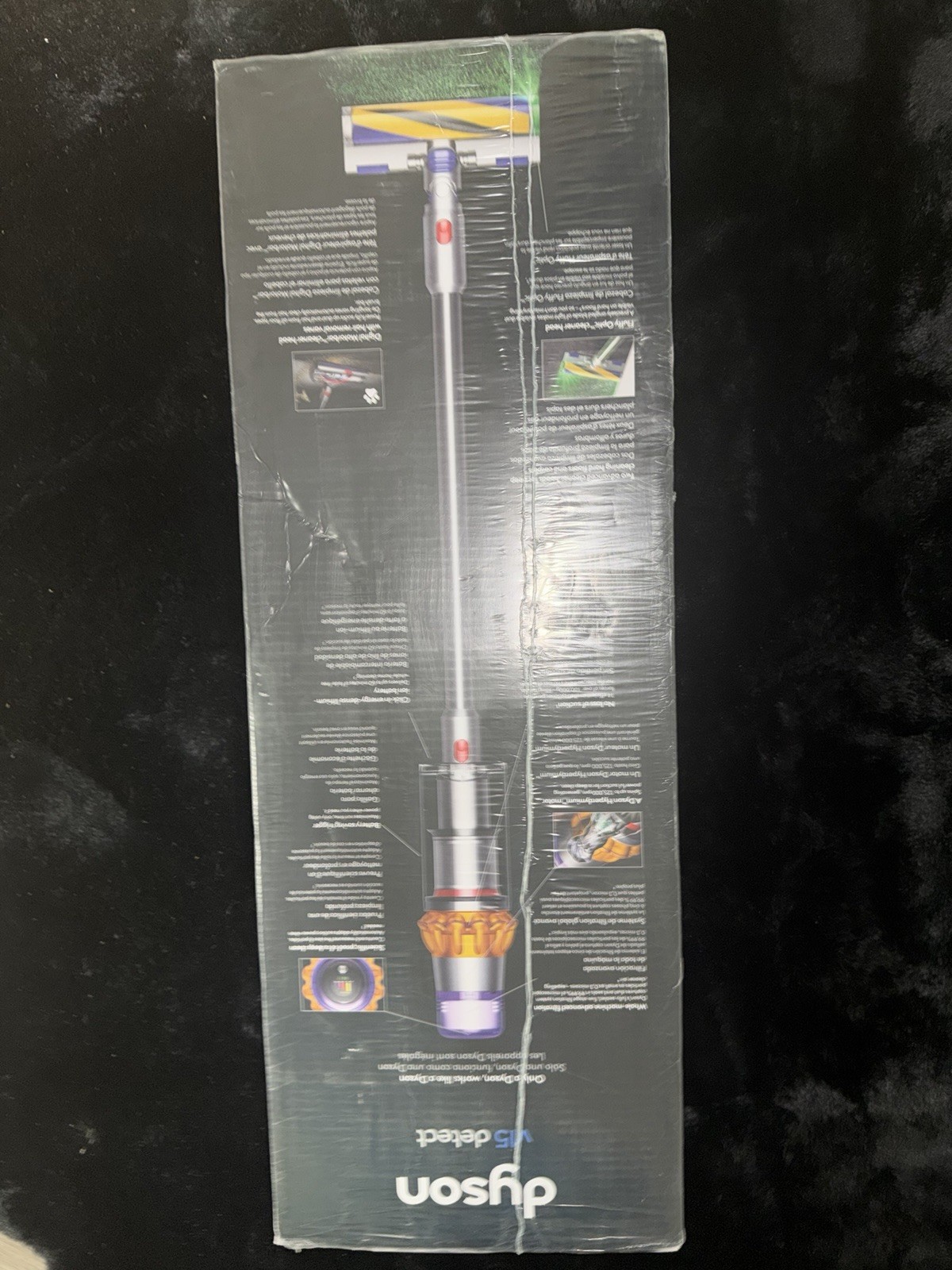 NEW Dyson V15 Detect Cordless Stick Vacuum 9.8″ Yellow Silver Cleaning Path
