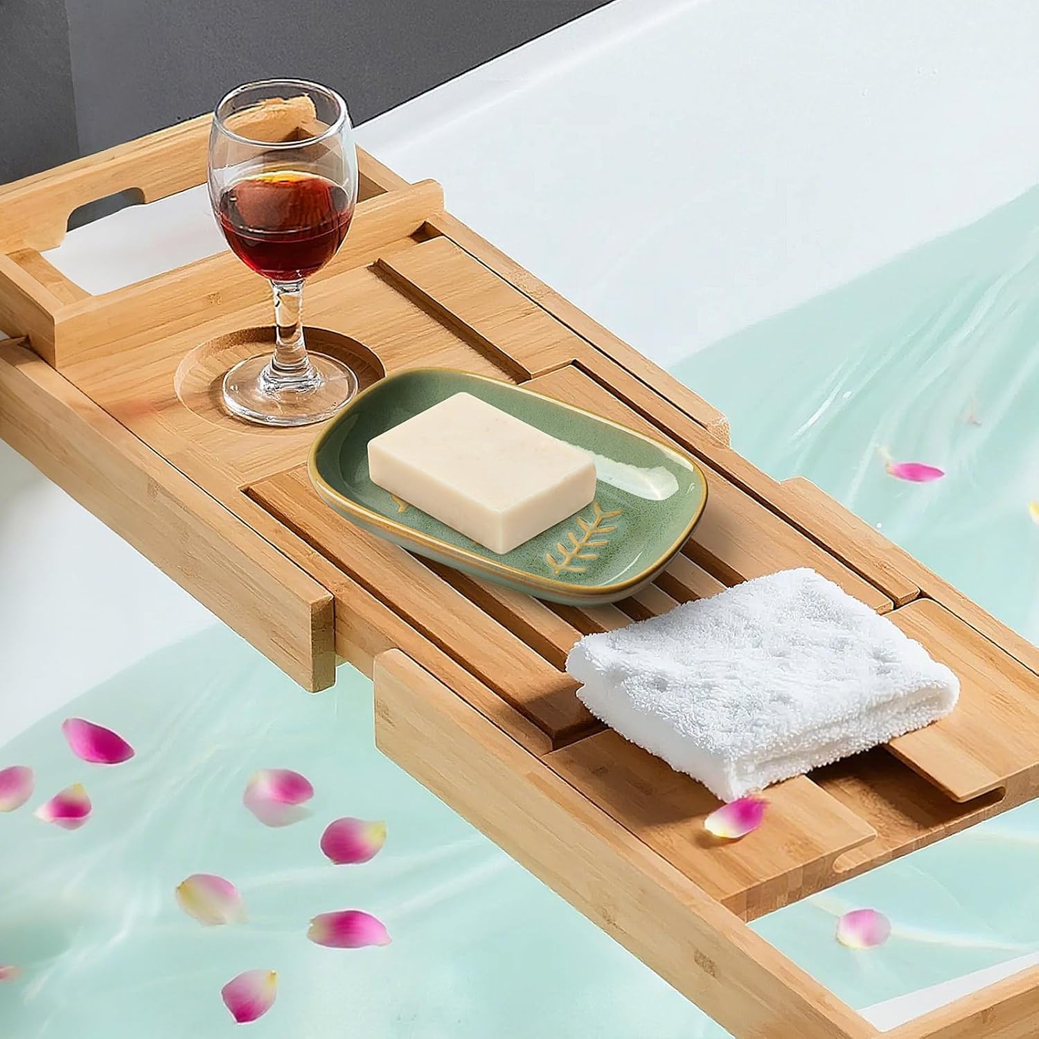 2 Pack Ceramic Soap Dish for Cleaner Shower, Decorative Soap Holder for Bar