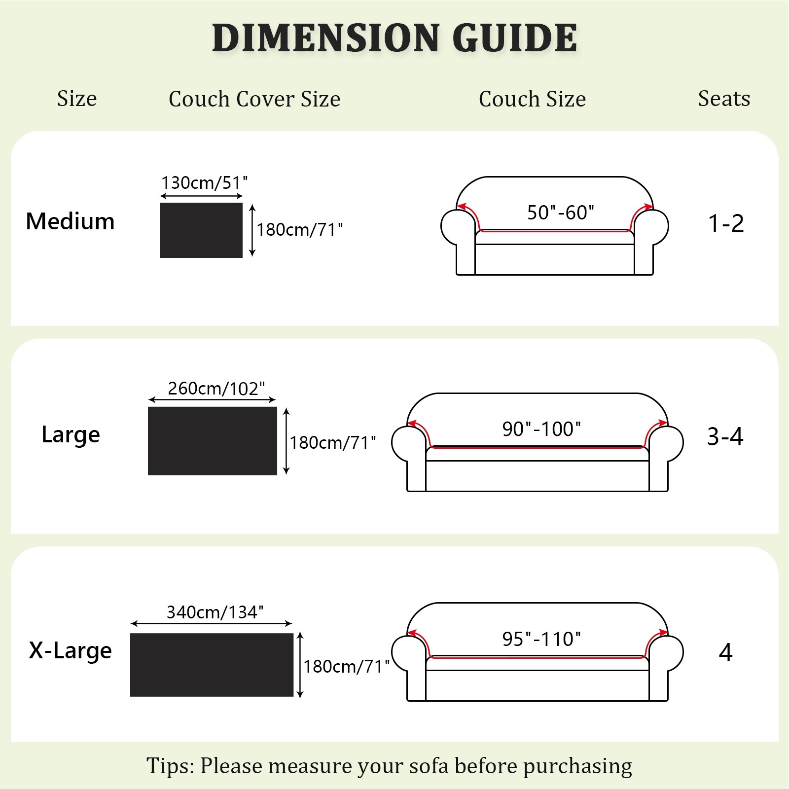 Chenille Sofa Cover Reversible Decorative Tassel Couch Throw Blanket 1-4 Seater