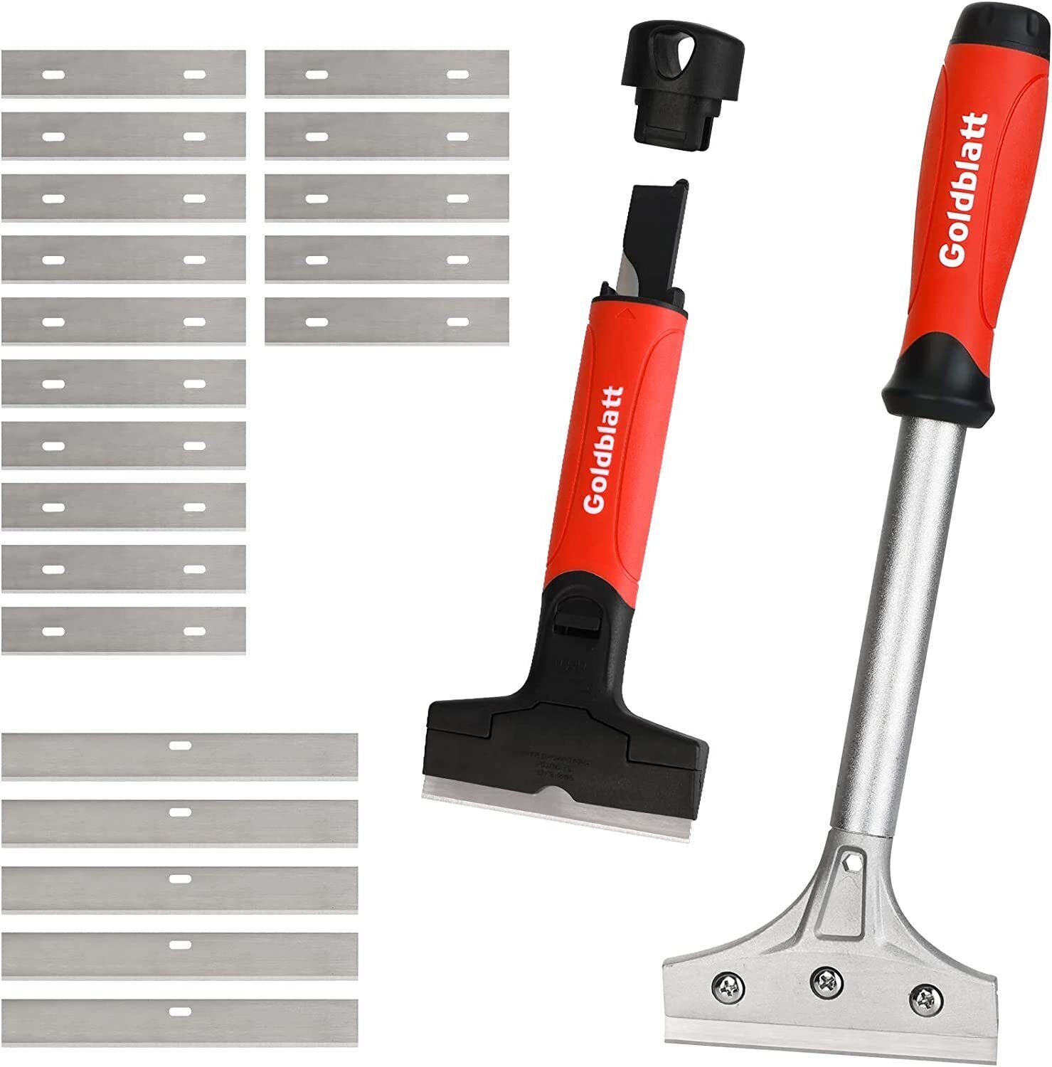 Goldblatt 2 Pieces Razor Blade Scraper w/20-piece Blades Heavy Duty Razor Holder
