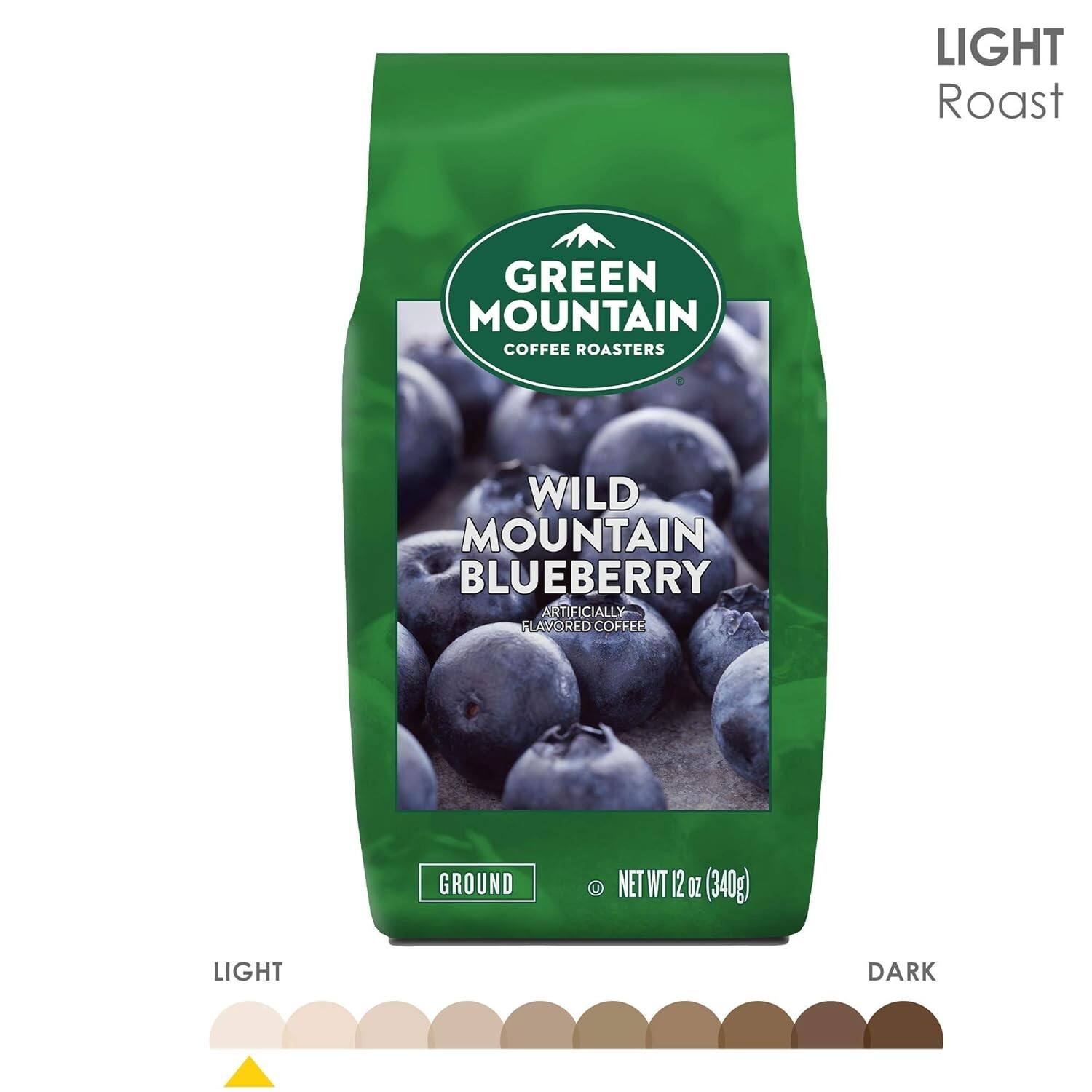 Green Mountain Wild Mountain Blueberry, Ground Coffee, Flavored 6 Bags (12oz)