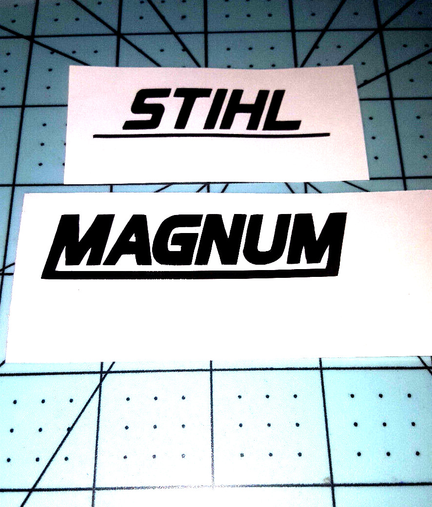STIHL CUSTOM CHAINSAW CLUTCH COVER LETTERING STICKER DECAL TO AFTERMARKET BLANKS