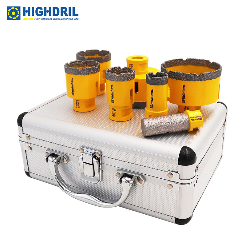 7pcs Diamond Drilling Core Bits Set Cut Ceramic Tile Marble Hole Saw Cutter Tool