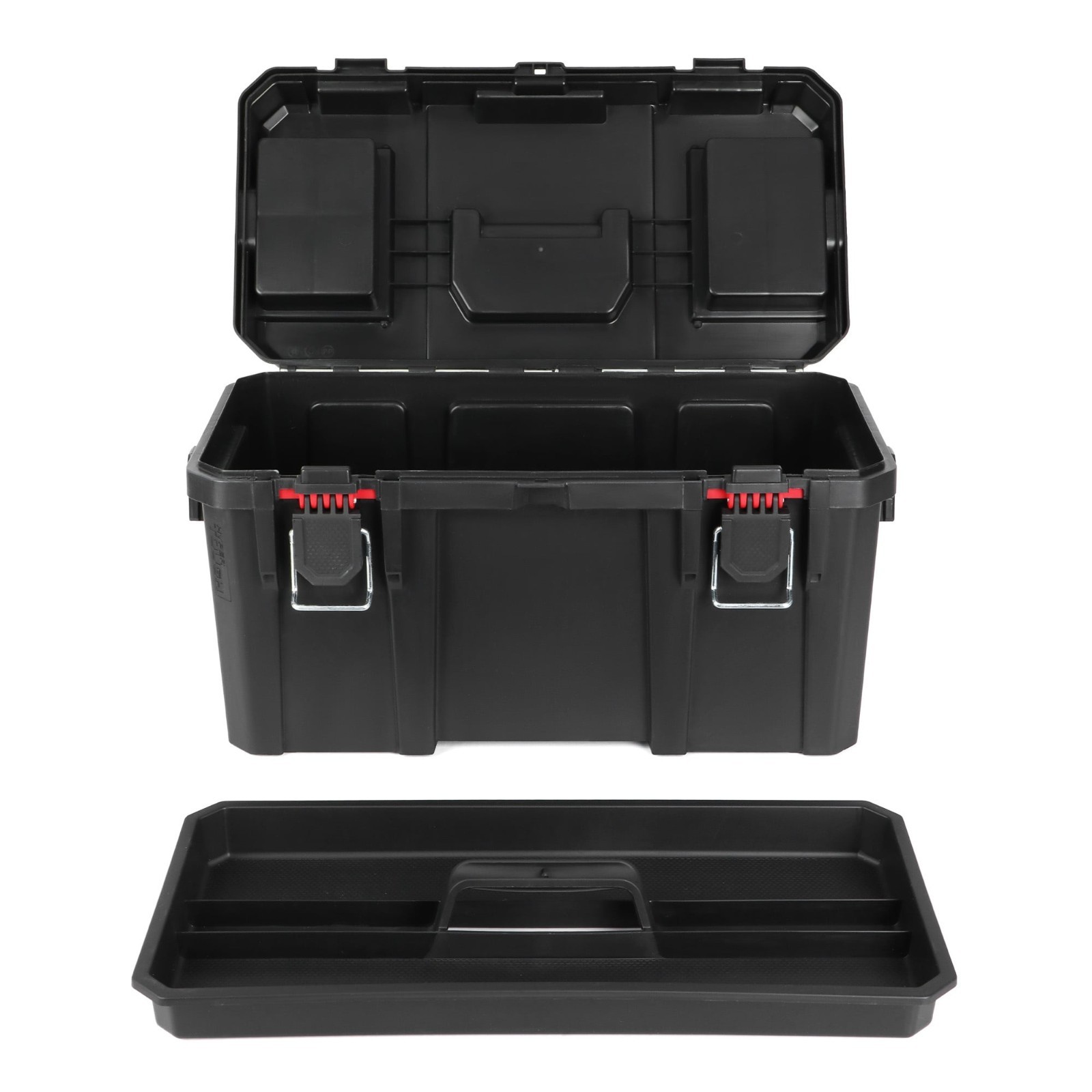 Hyper Tough 19-Inch Toolbox with Small Parts Organizer, Heavy-Duty Resin Tool St