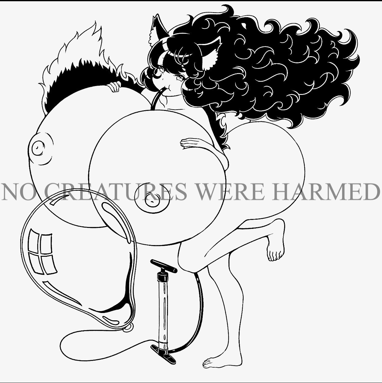 1x 16 Inch OC Foxy Pumping Up Budget Printed Balloon Unbranded Balloon Print