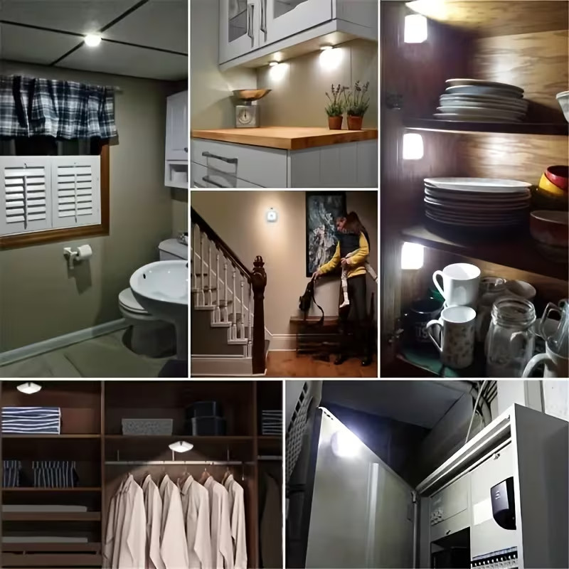 Motion Sensor LED Night Light Battery Powered Indoor Closet Cabinet Wall Cabinet