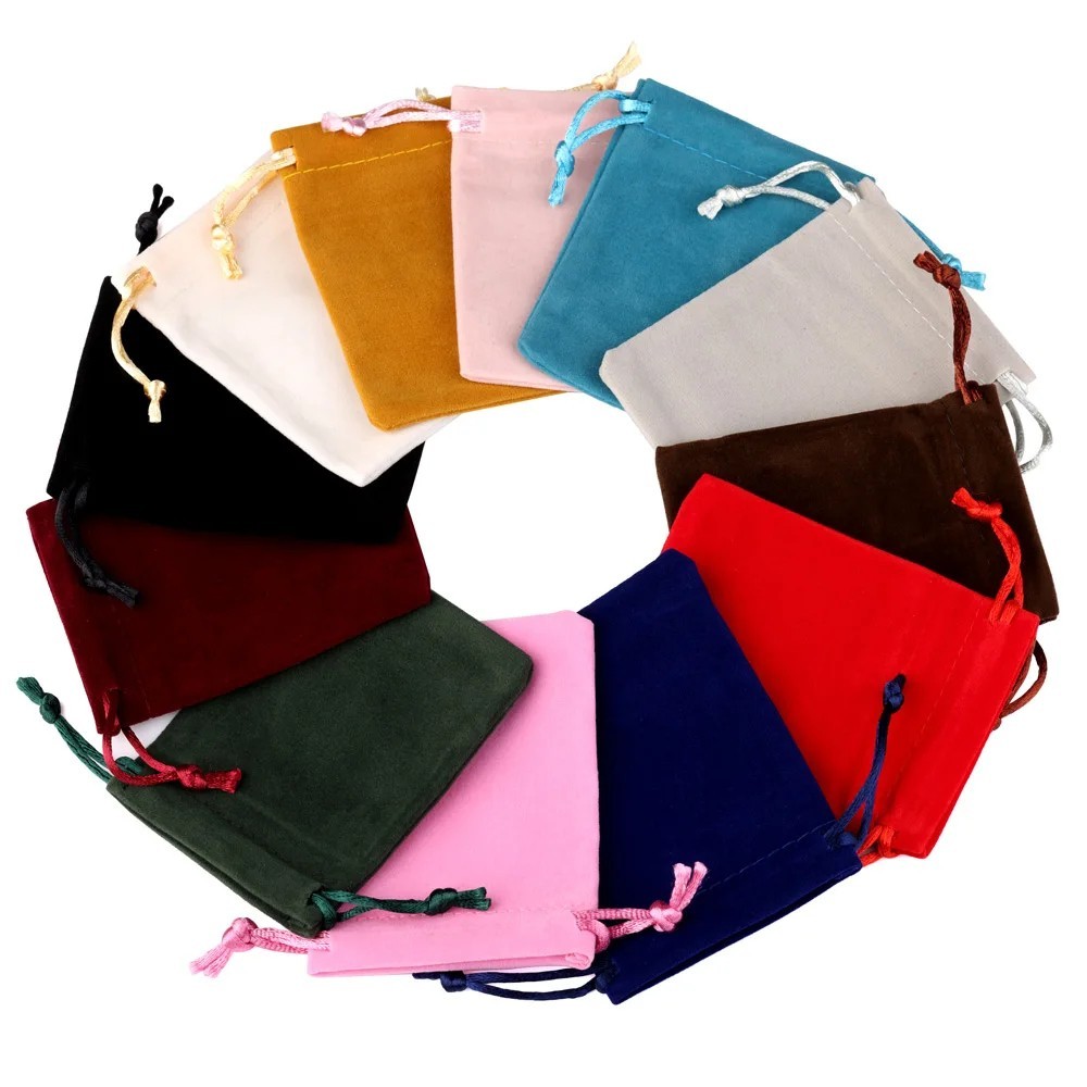 10 PACK VELVET DRAWSTRING BAGS, party wedding gift jewelry drawstring soft pouch