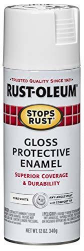 Rust-Oleum 250702 Stops Rust Spray Paint, 12-Ounce, Gloss Pure White