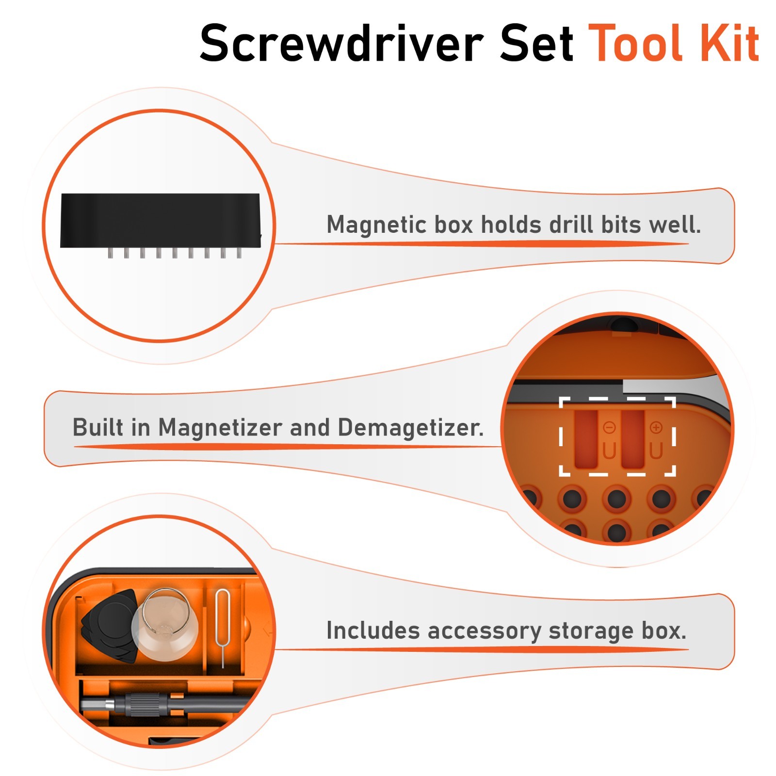 150Piece Electronics Repair Kit Precision Screwdriver Set S2 Bits with Case
