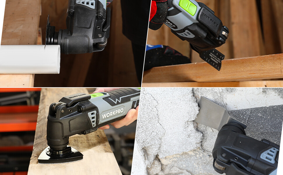 WORKPRO Oscillating Multi-Tool Kit Corded Quick-Lock Replaceable Oscillating Saw
