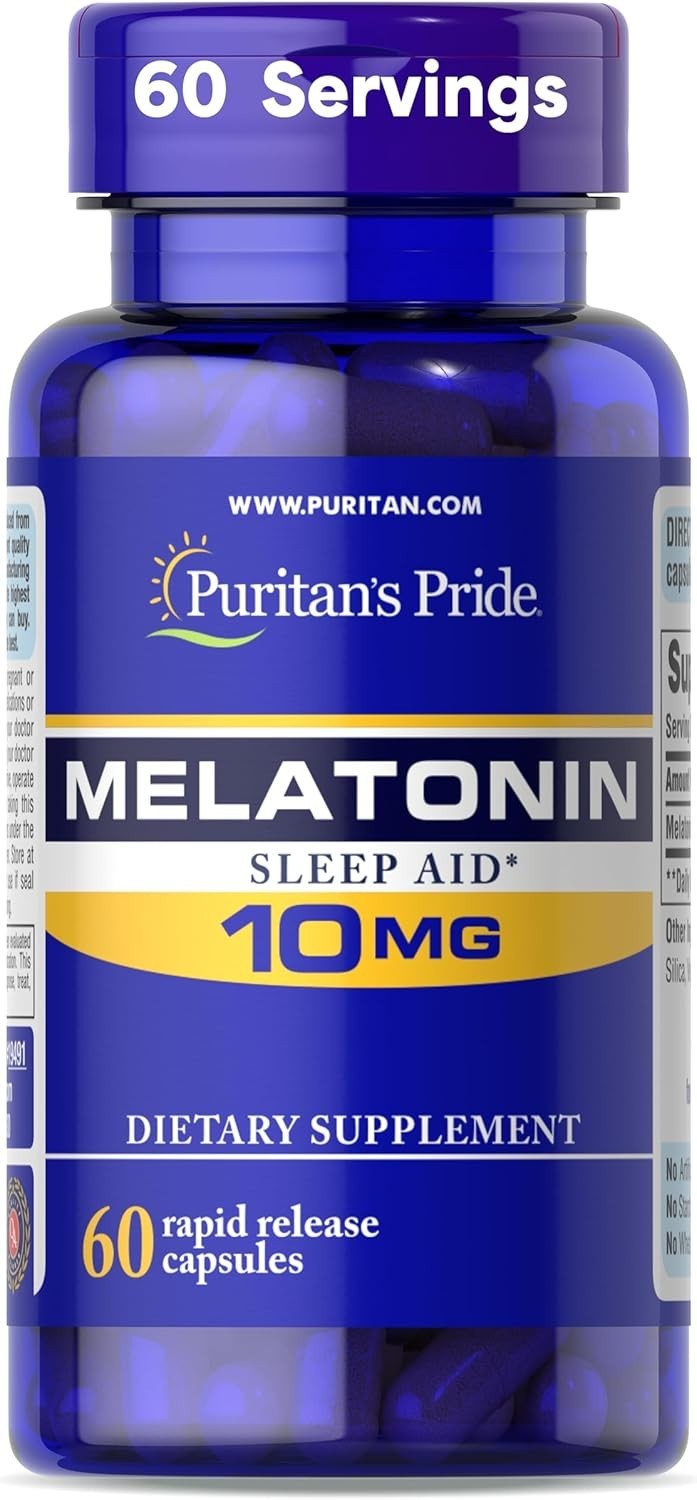 Premium Super Strength Melatonin 10Mg Sleep Aid, Dietary Supplement for Sound, R
