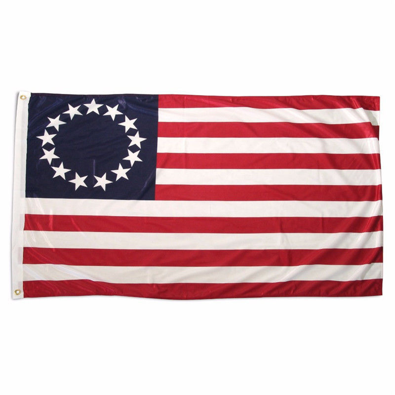 2 Pack 3×5 ft. 100% Polyester Sharp and Vivid Color Outdoor USA Betsy Ross Flag