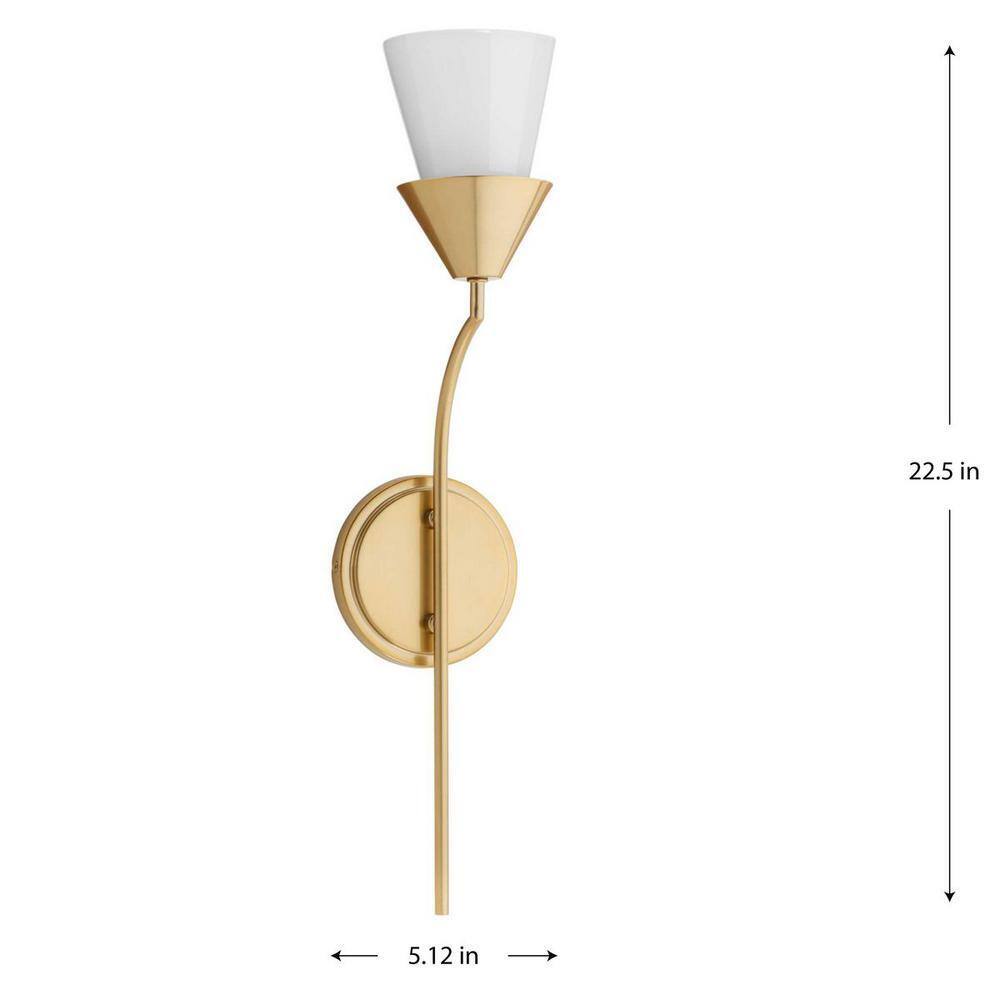 Progress Lighting Pinellas 5.12 in. 1-Light Soft Gold Modern Wall Bracket