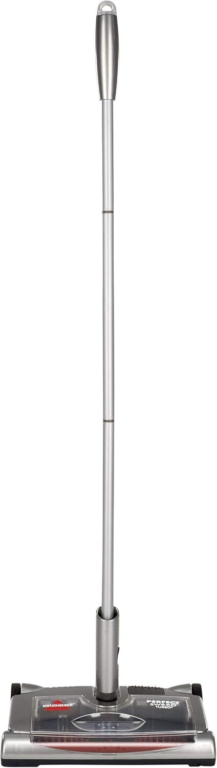 Perfect Sweep Turbo Rechargeable Carpet Sweeper Quiet & Powerful Cleaning Grey
