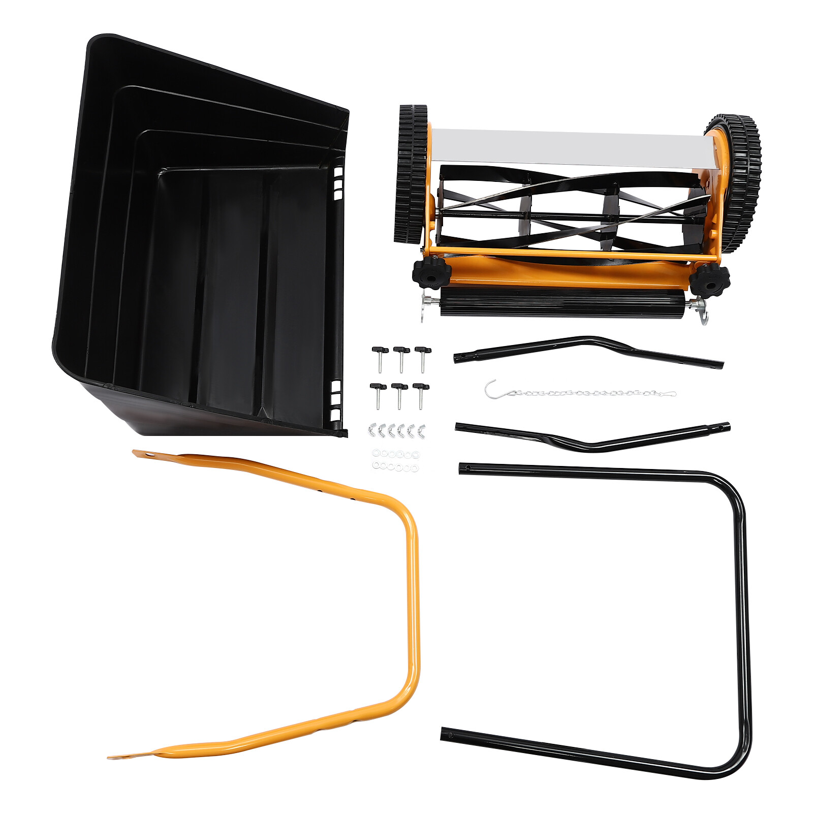 16″ 2-IN-1 Hand Push Lawn Mower Self Propelled Lawn Mower Grass Collection Box