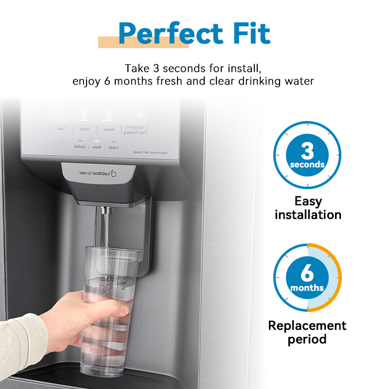 4 PACK Refresh Refrigerator Ice Water Filter for LG LT1000P ADQ747935 new White