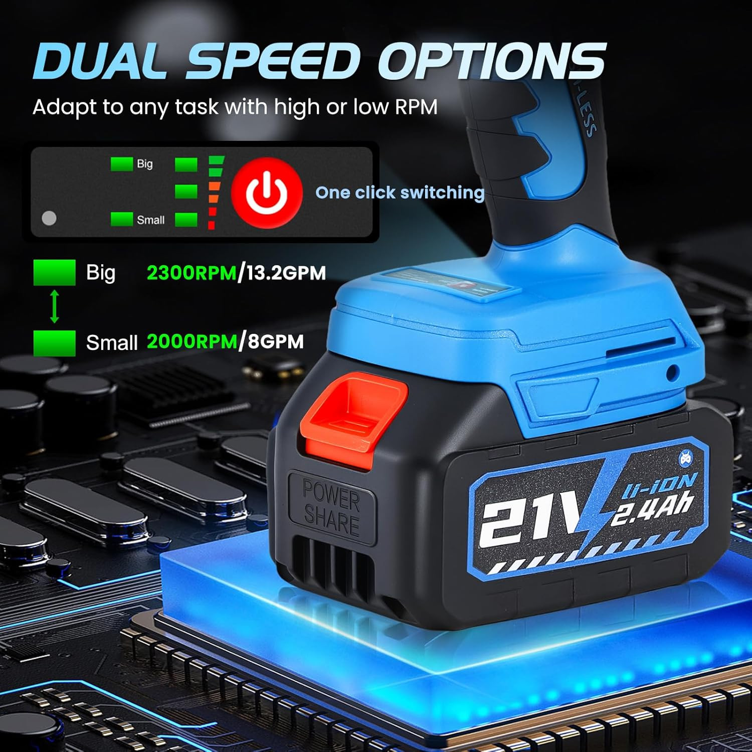 Electric Fuel Transfer Pump, Cordless Diesel Transfer Pump Battery Powered 13.2G