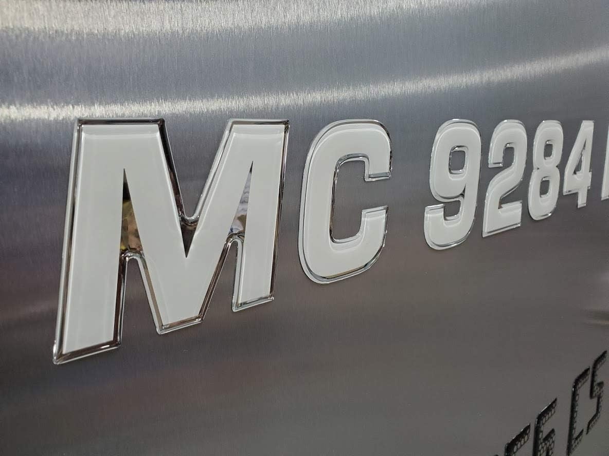 Boat Registration Numbers Raised 3D Marine Waterproof UV Stickers 3 Inch White