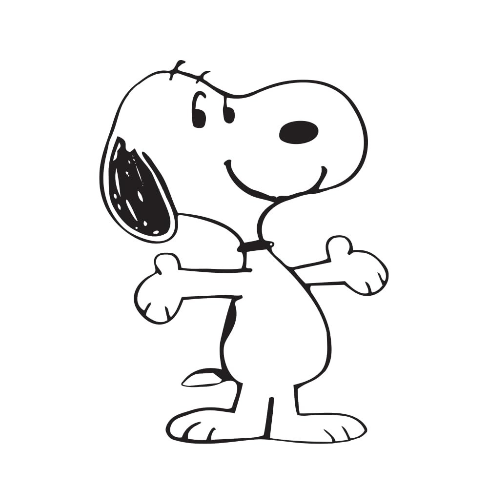 Cute and aesthetic sticker of Peanuts Snoopy smiling 3″W x 4.5″H