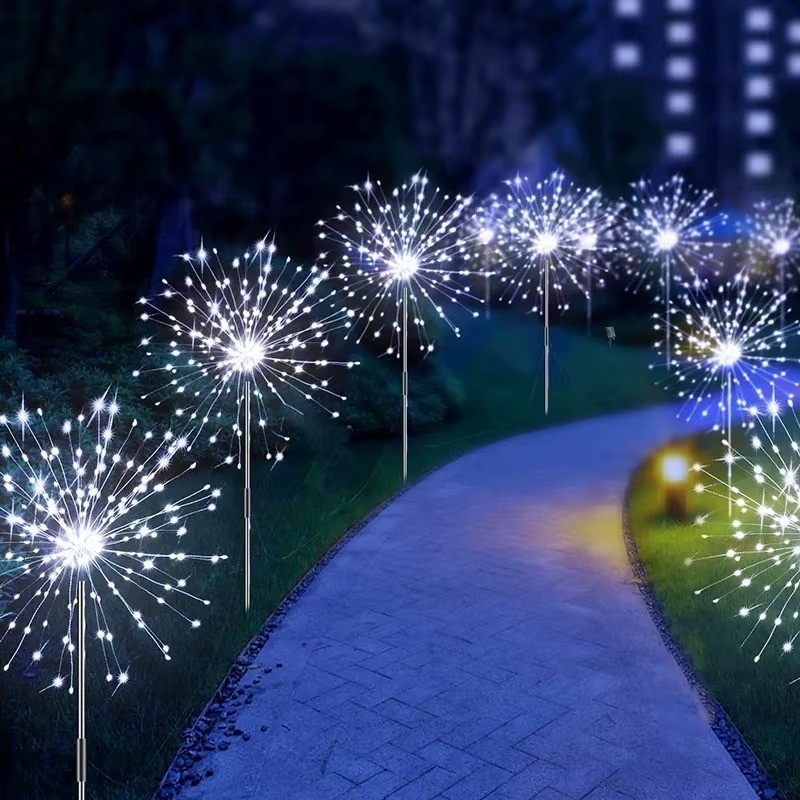 Outdoor LED Solar Firework Lights Garden Decoration Fairy Lights Waterproof Dand