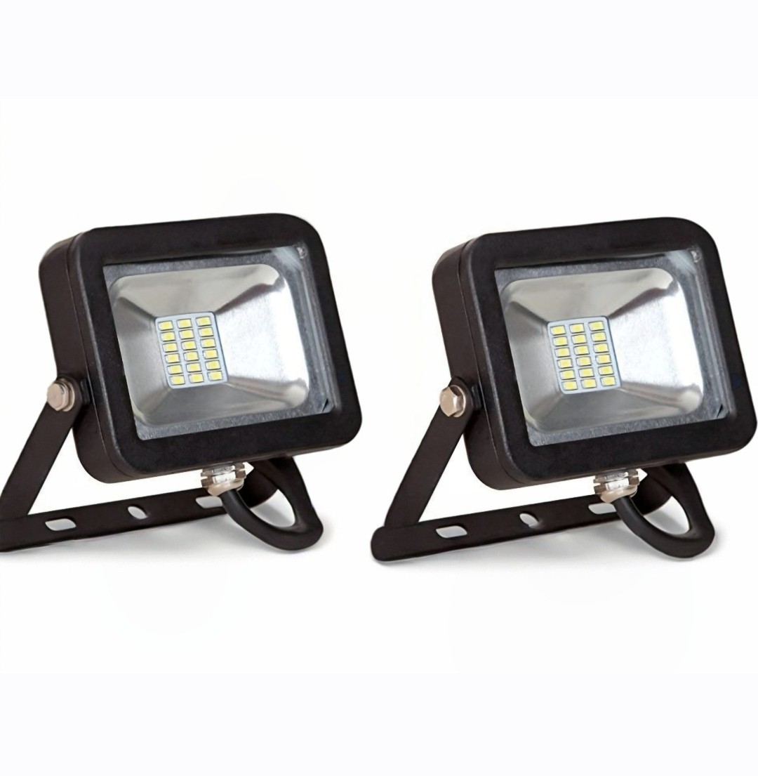 2 Pack! Compact LED Floodlight 20W, Daylight 5000K, 1500 Lumens