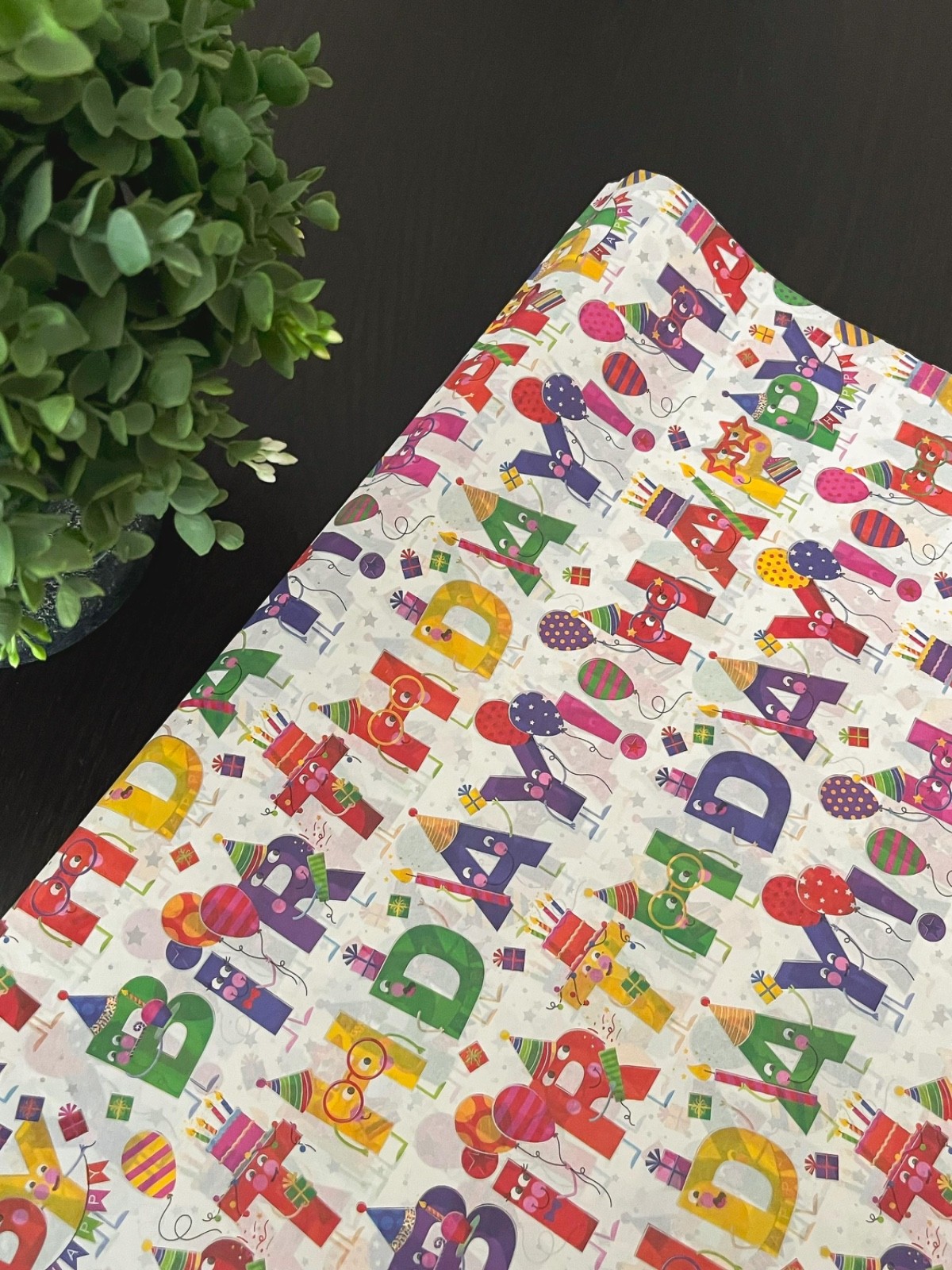 BIRTHDAY CHARACTERS Design Tissue Paper Sheets Choose Size & Package Amount