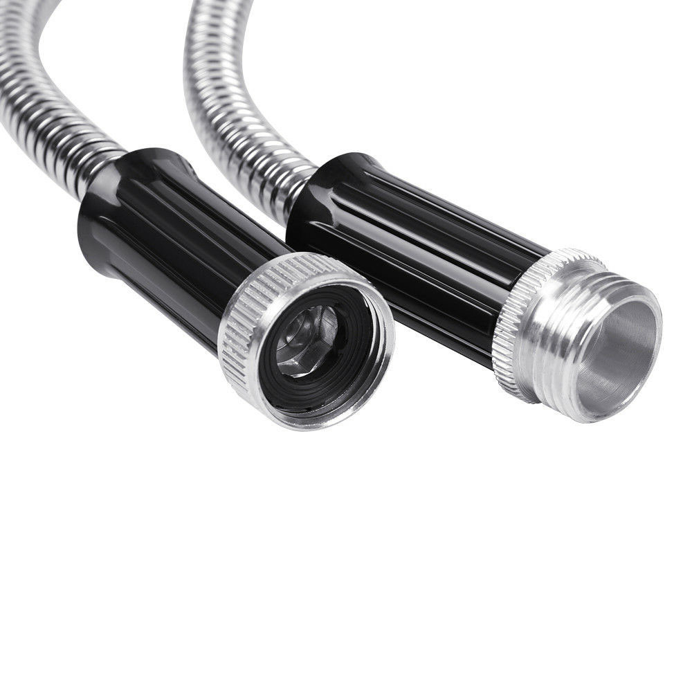 50FT Stainless Steel Metal Garden Water Hose Flexible Heavy Duty Pipe