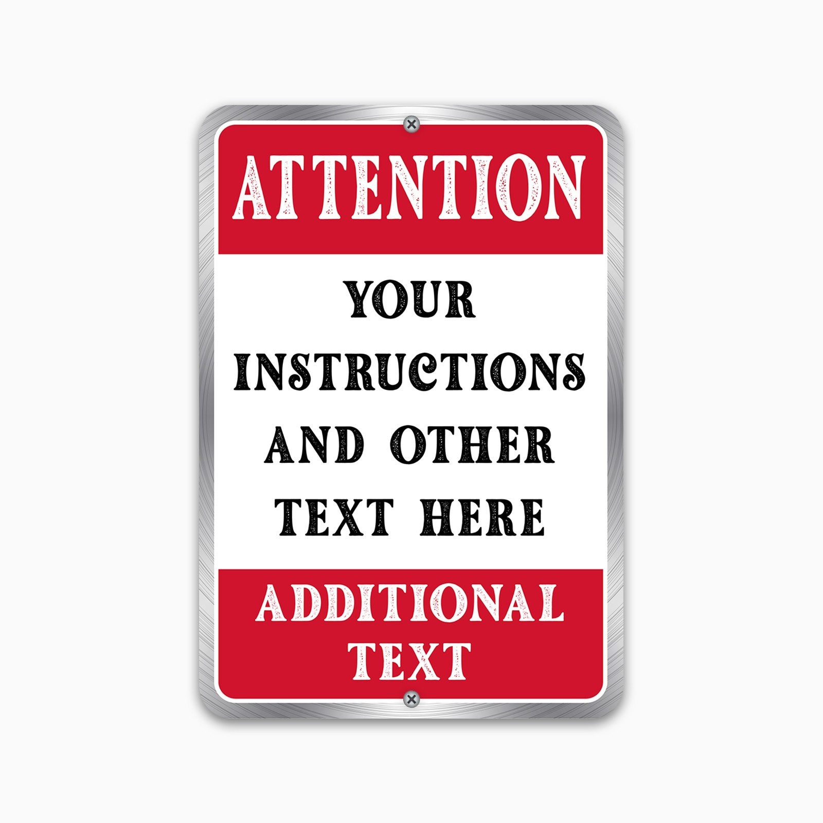 Customized With Your Custom Text New Personalized Aluminum Metal Sign 8 x 12″