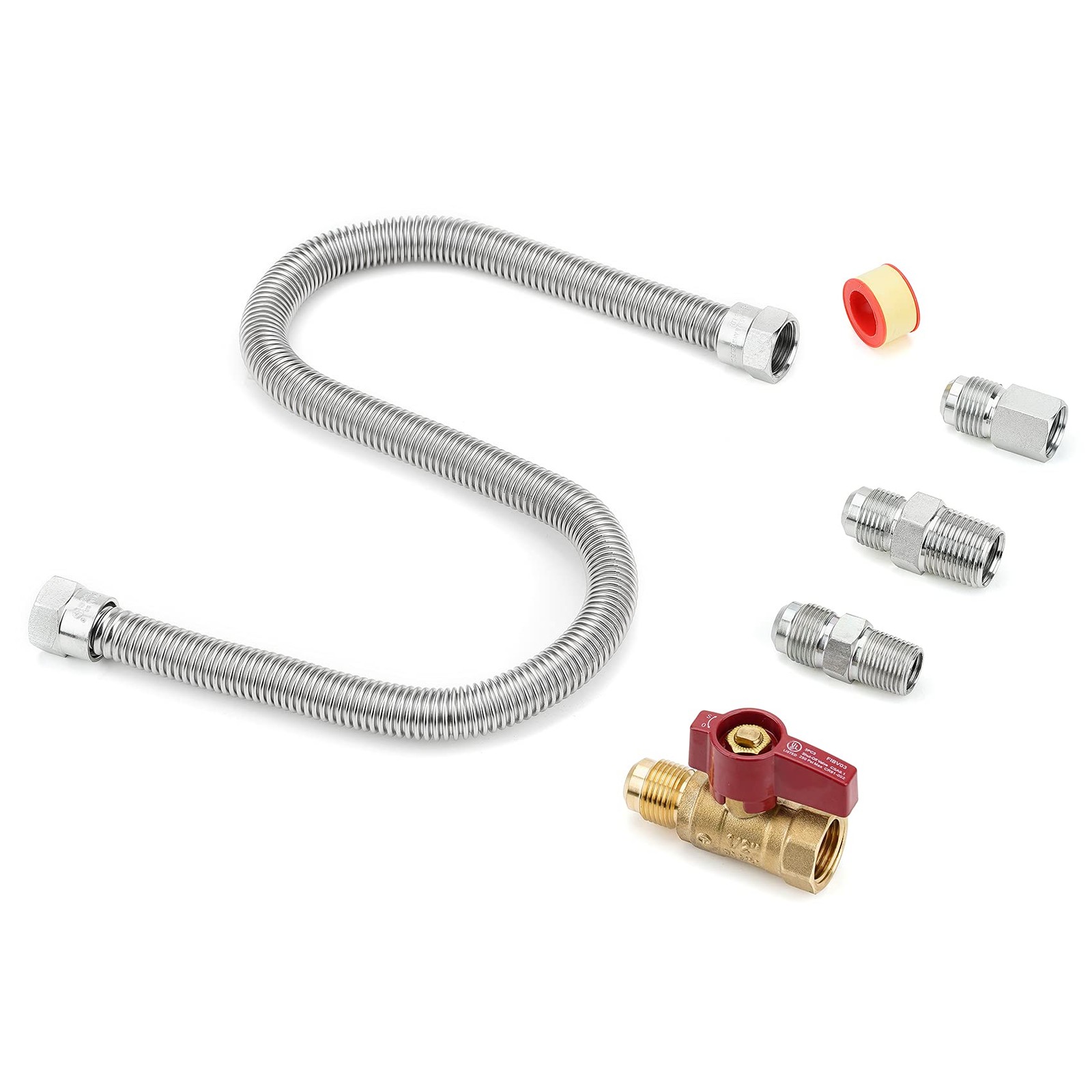 Stanbroil One Stop Gas Appliance Hook Up Kit 12.3 x 3.6 x 1.6 inches, Silver