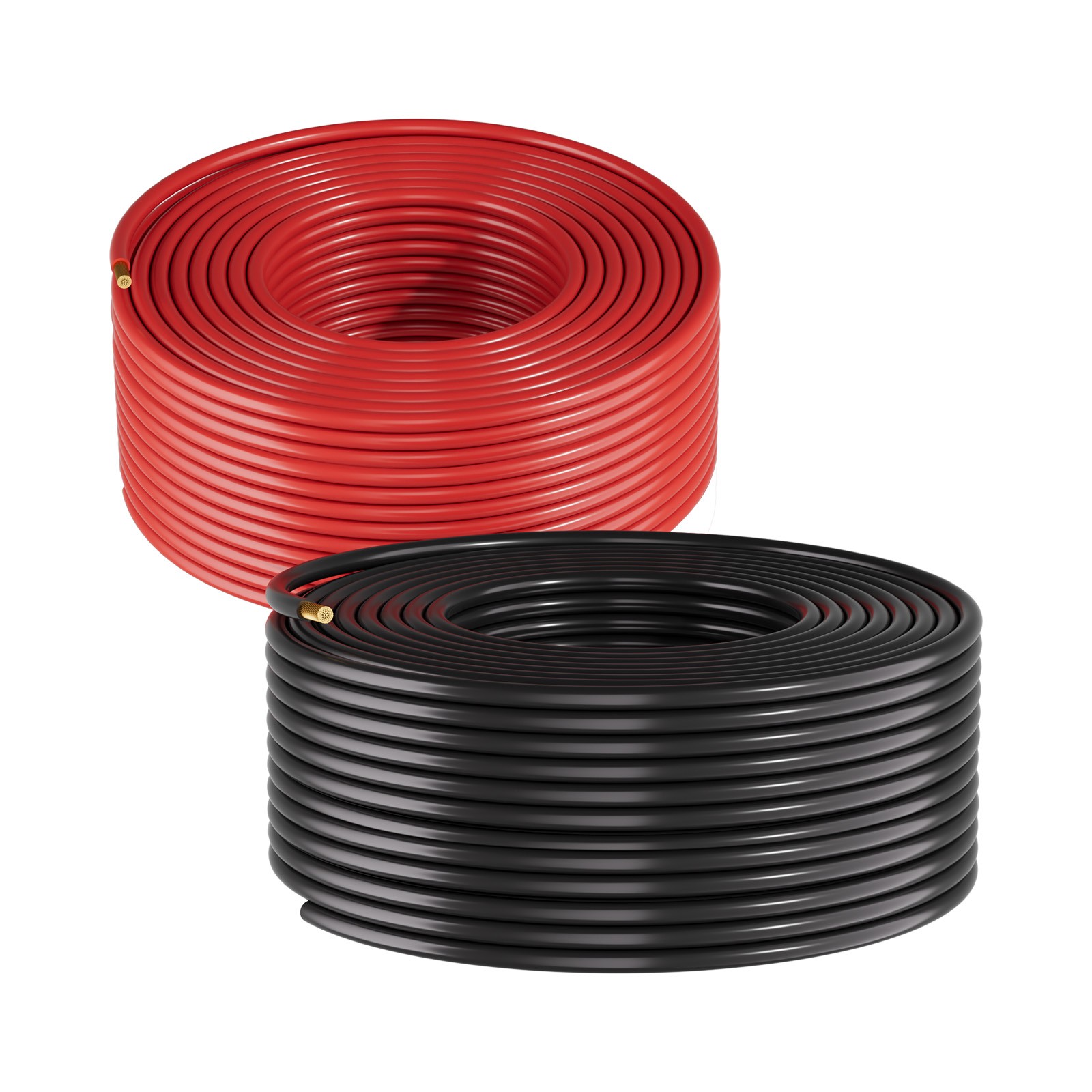 Uimoso Solar Panel Wire 100 ft Black and Red 10 AWG Tinned Copper Cable