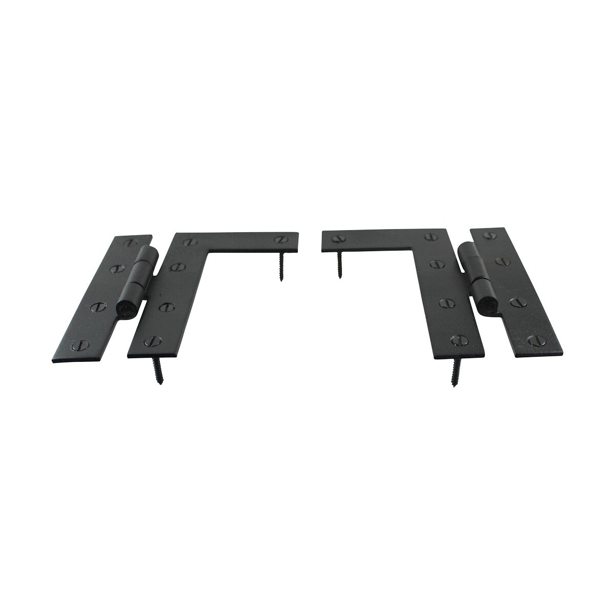 Flush H-L Cabinet Hinge Pair Wrought Iron 4.5″H Door Hinges Renovators Supply