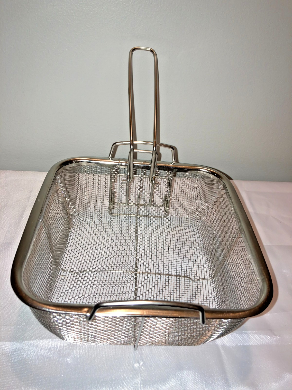 Stainless Steel Square 7.7 IN Mesh Frying Basket Fried Food Strainer Replacement