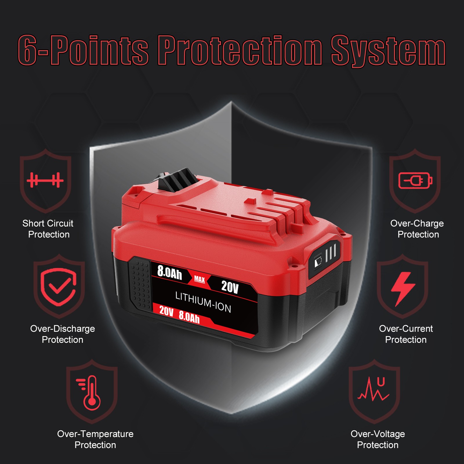 Battery / Charger For Craftsman 20 Volt V20 6.0Ah Li-ion CMCB201 CMCB204 CMCB202